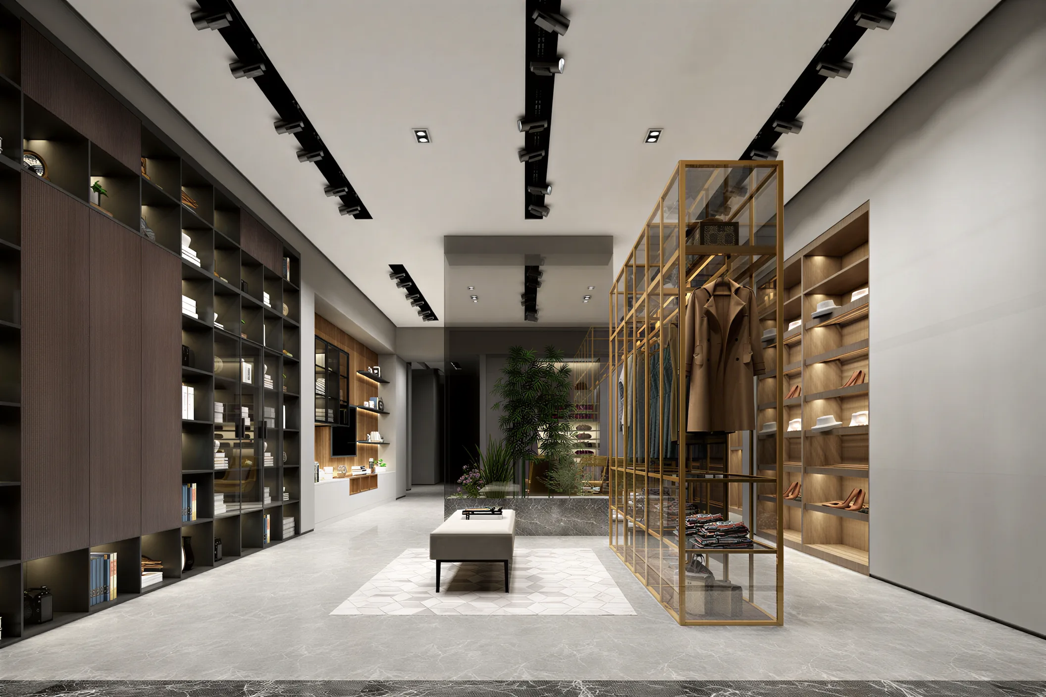 Custom cabinetry study showing layout and integrated storage